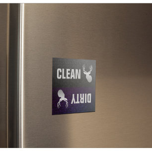 Clean Dirty Deer Buck Dishwasher Magnet