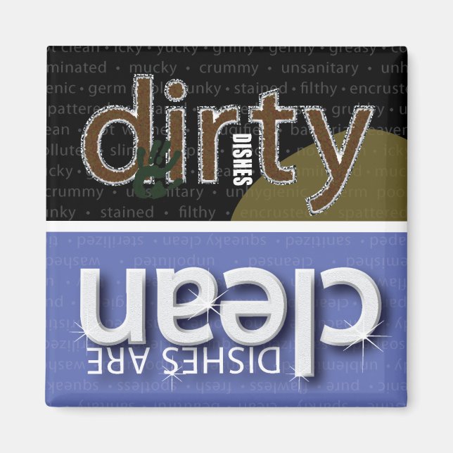 Clean Dirty Dishwasher Magnet (Front)
