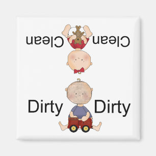 clean dirty dishwasher magnet