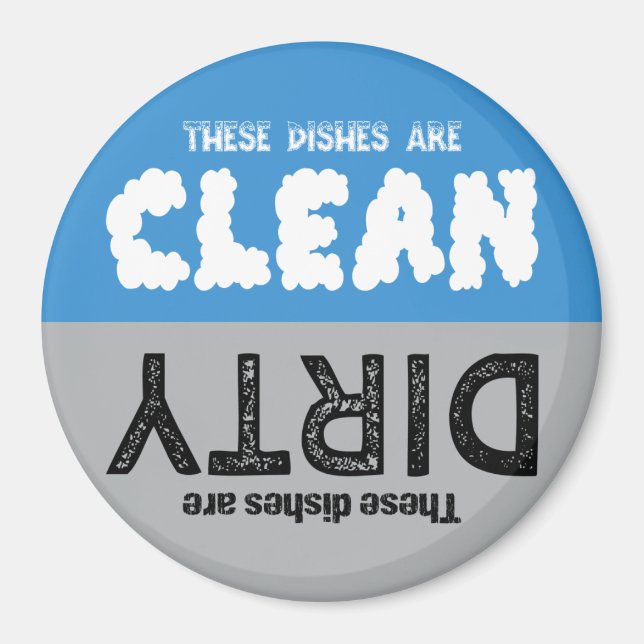 Clean / Dirty dishwasher magnet (Front)