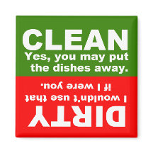 Clean Dirty Dishwasher magnet