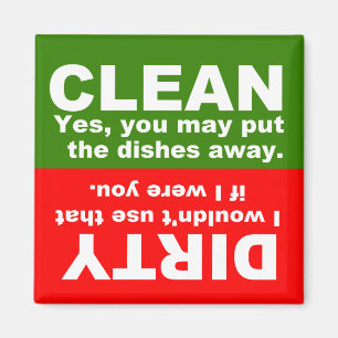 Clean Dirty Dishwasher magnet