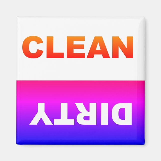 Clean Dirty Dishwasher magnet (Front)