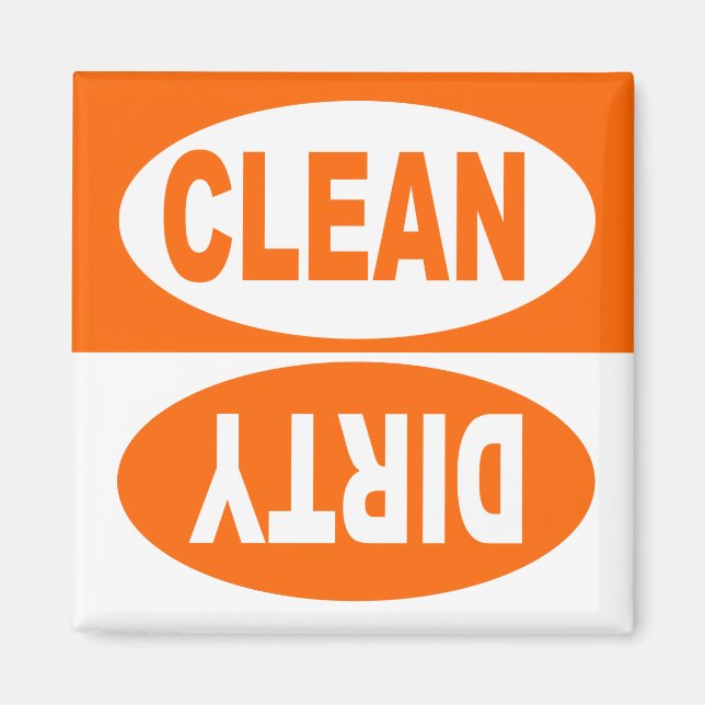 CLEAN & DIRTY DISHWASHER MAGNET (Front)