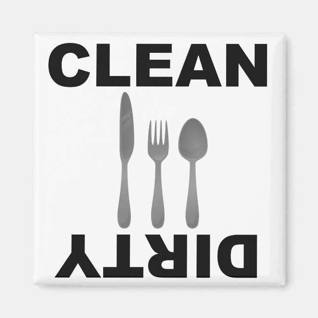 Clean Dirty Dishwasher magnet (Front)