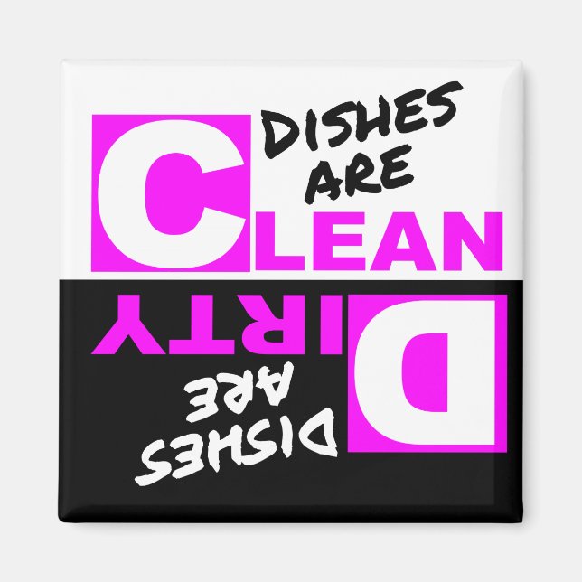 Clean Dirty Dishwasher magnet (Front)