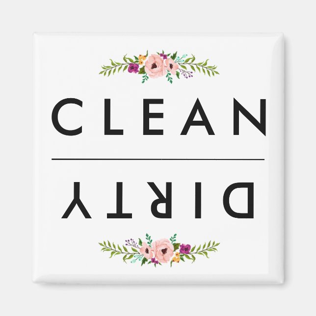 CLEAN / DIRTY Dishwasher Magnet (Front)