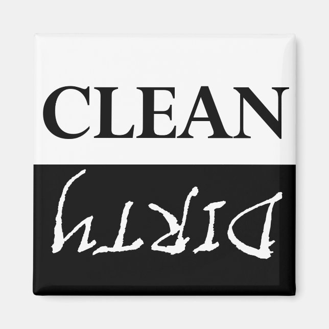 Clean/Dirty Dishwasher Magnet (Front)