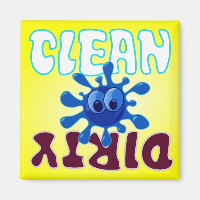 Clean Dirty Dishwasher magnet (Front)