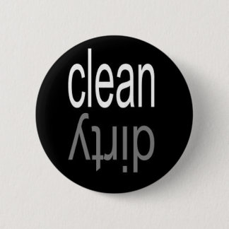 Clean/Dirty Dishwasher Magnet 6 Cm Round Badge