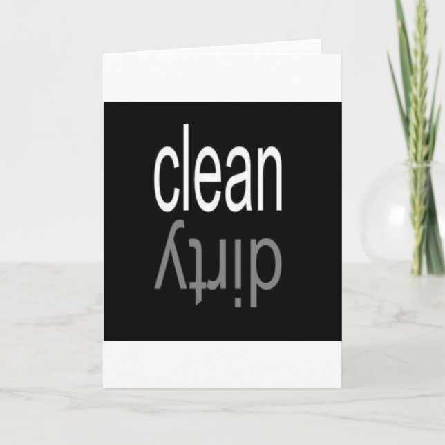 Clean/Dirty Dishwasher Magnet Card (Front)