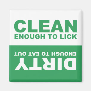 Clean Dirty Dishwasher magnet (green)