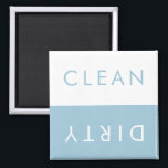 Clean Dirty Dishwasher Magnet in Custom Colours<br><div class="desc">Choose your own background colour, the other half is white; Simple straight forward clean dirty dishwasher magnet. 2" x 2". You can also add your own text to suit your business as a promotional tool. Click "customise it" to pick the colour on the right; if you click the eye dropper...</div>