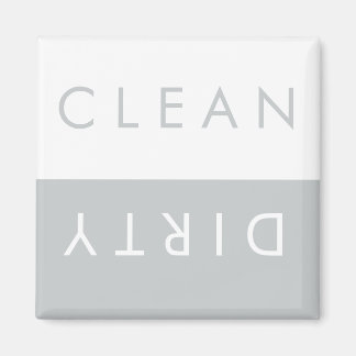 Clean/Dirty Dishwasher Magnet in Pink/White