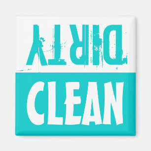 Clean dirty dishwasher magnets Turquoise