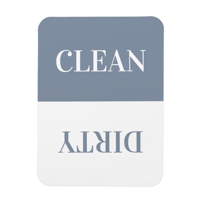 Clean Dirty Dishwasher Modern Dusty Blue Magnet  (Vertical)