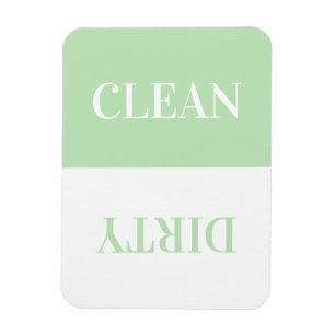 Clean Dirty Dishwasher Modern Minimal Mint Magnet 