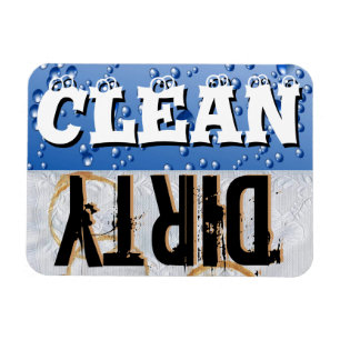 Clean & Dirty Dishwasher Vinyl Magnet