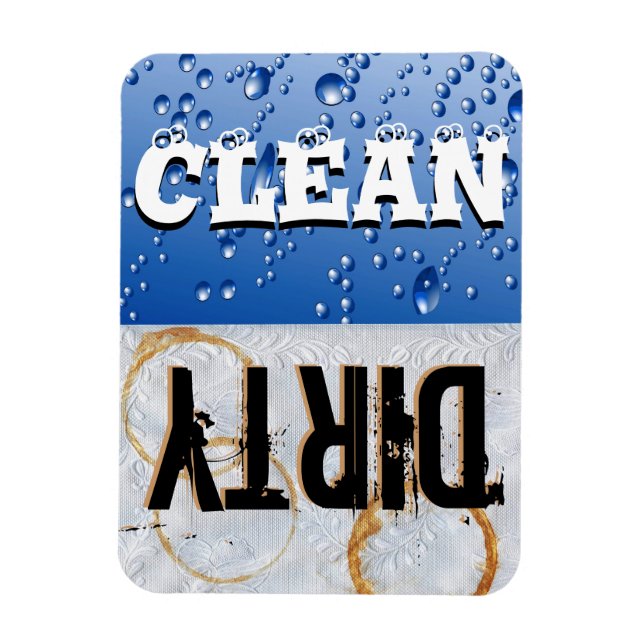 Clean & Dirty Dishwasher Vinyl Magnet (Vertical)