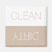 Clean Dirty indicator reversible dishwasher beige