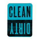 Clean | Dirty Letterpress Style Dishwasher Magnet