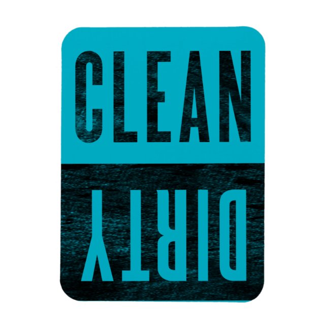 Clean | Dirty Letterpress Style Dishwasher Magnet (Vertical)