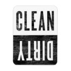 Clean | Dirty Letterpress Style Dishwasher Magnet