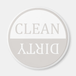 Clean dirty light beige dishwasher magnet