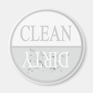 Clean dirty light gray dishwasher magnet