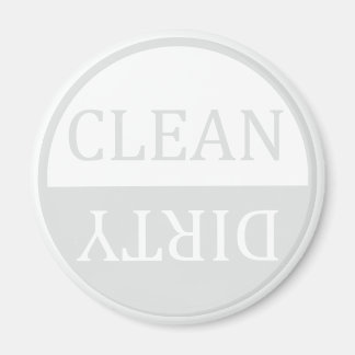 Clean dirty light grey dishwasher magnet