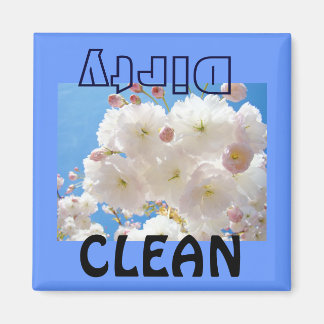 CLEAN Dirty magnets Dish Washer Spring Blossoms