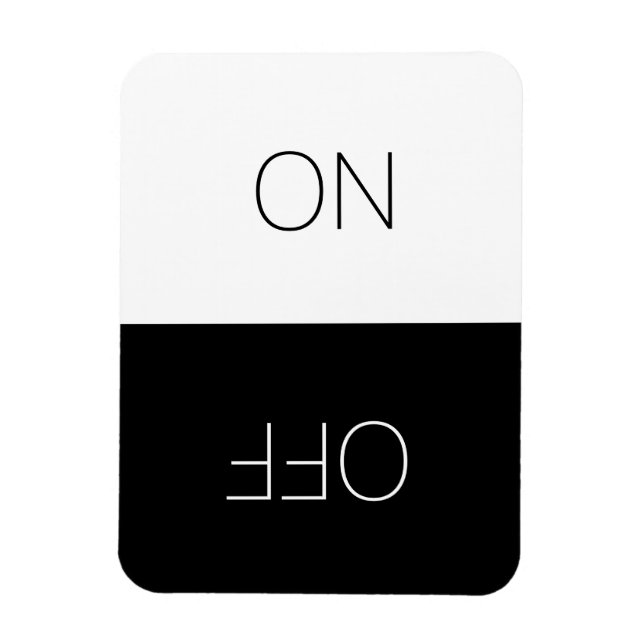 Clean Dirty, ON OFF Dishwasher Laundry black white Magnet (Vertical)