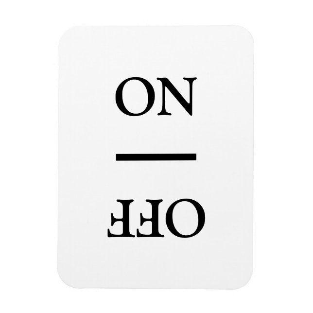Clean Dirty ON, OFF Dishwasher Laundry black white Magnet (Vertical)