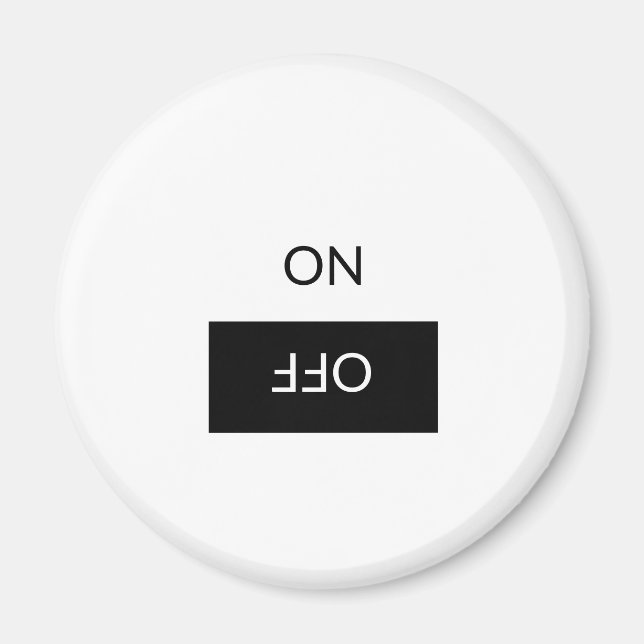 Clean Dirty, ON OFF Dishwasher Laundry black white Magnet (Front)