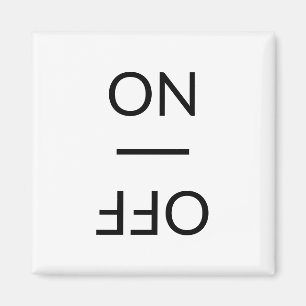 Clean Dirty ON, OFF Dishwasher Laundry black white Magnet