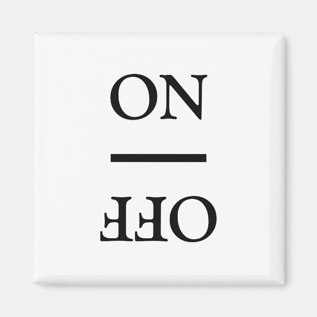 Clean Dirty ON, OFF Dishwasher Laundry black white Magnet (Front)