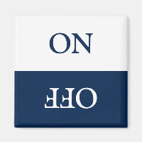 Clean Dirty, ON OFF Dishwasher Laundry blue white