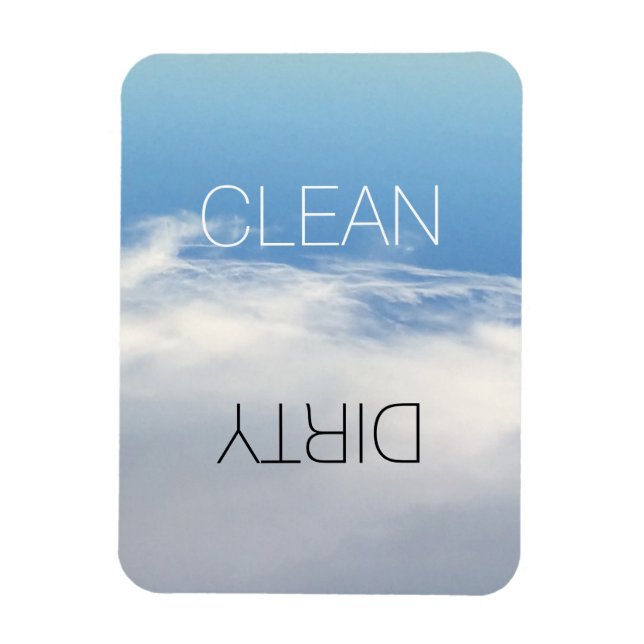 Clean Dirty, ON OFF Dishwasher Laundry sky clouds Magnet (Vertical)