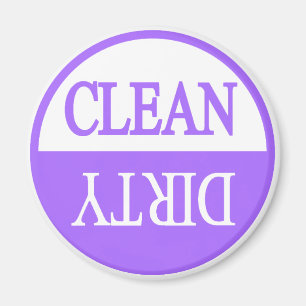 Clean dirty purple dishwasher magnet