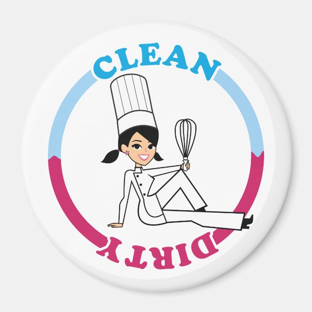 Clean Dirty Reminder Dishwasher Magnet Large (Front)