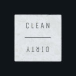 Clean Dirty Stone Magnet<br><div class="desc">Clean/Dirty natural stone dishwasher magnet.
Available in four stone options.</div>