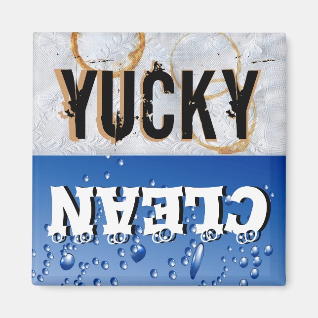 Clean & Dirty Yucky Dishwasher Magnet (Front)