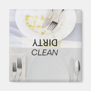 clean dishes, dirty dishes,Dishwasher Magnets