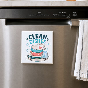 Clean Dishes Dishwasher  Magnet