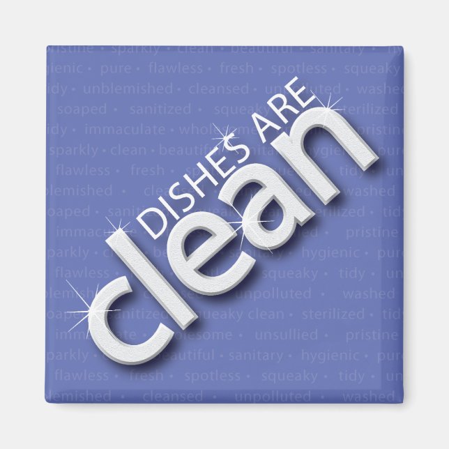 Clean Dishes Magnet (Front)