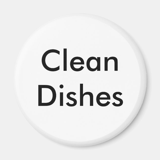 Clean Dishes Magnet (Front)
