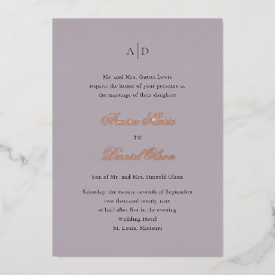 Clean Dusty Lilac Classic Wedding