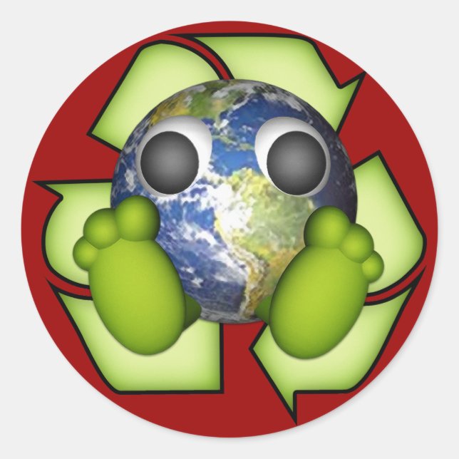 Clean Earth - Recycle Classic Round Sticker (Front)
