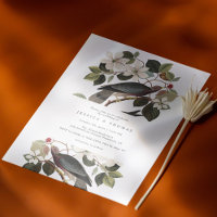 Clean & Elegant Pigeon Couple Wedding Invitation