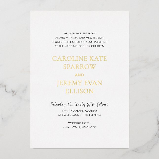 Clean Elegant Wedding (Front)